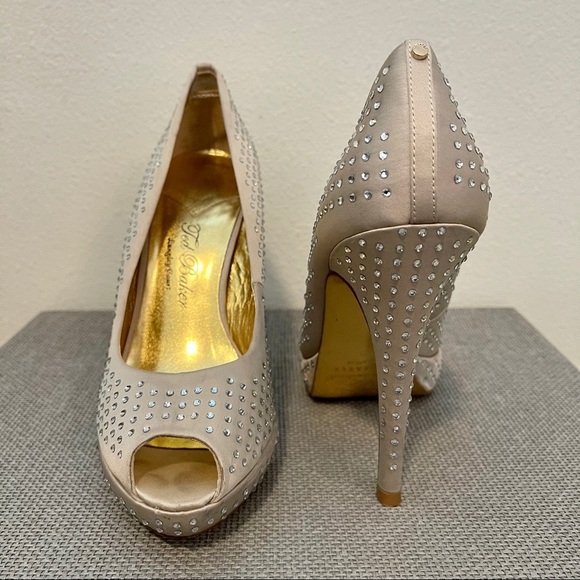 Ted Baker Nude Peep Toe Heel - Picture 5 of 6